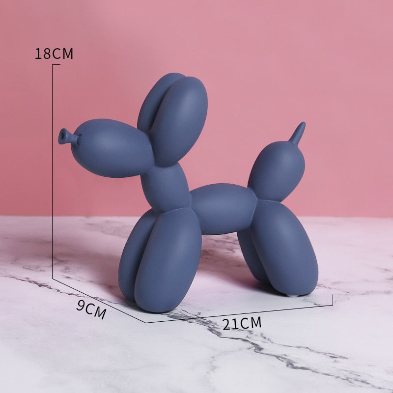 Resin Balloon Dog Sculpture - Modern Nordic Decor for Home and Office