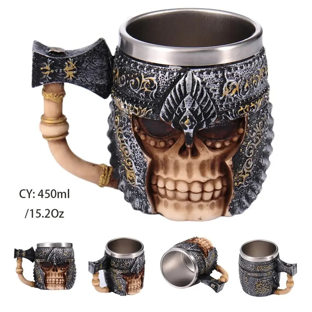 Medieval Dragon Resin and Stainless Steel Mug 600ml