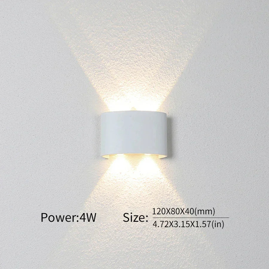 Modern LED Wall Lamp for Indoor and Outdoor Use, Weatherproof Aluminum Design