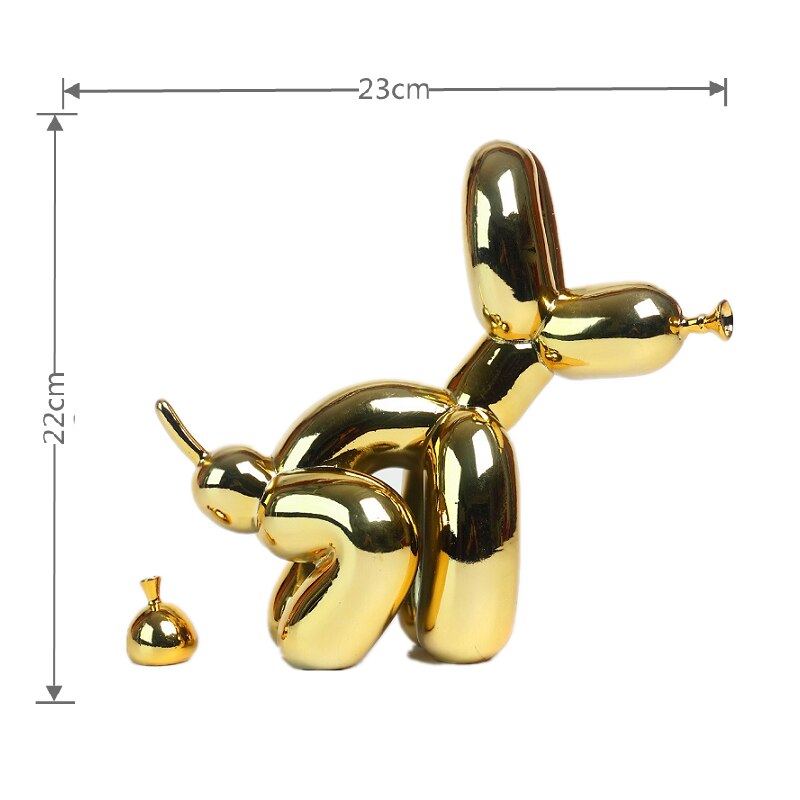 Balloon Dog Sculpture Figurine - Artistic Resin Home Decor