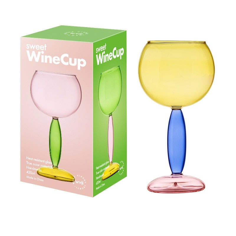 Borosilicate Glass Wine Glass - 3 Colors