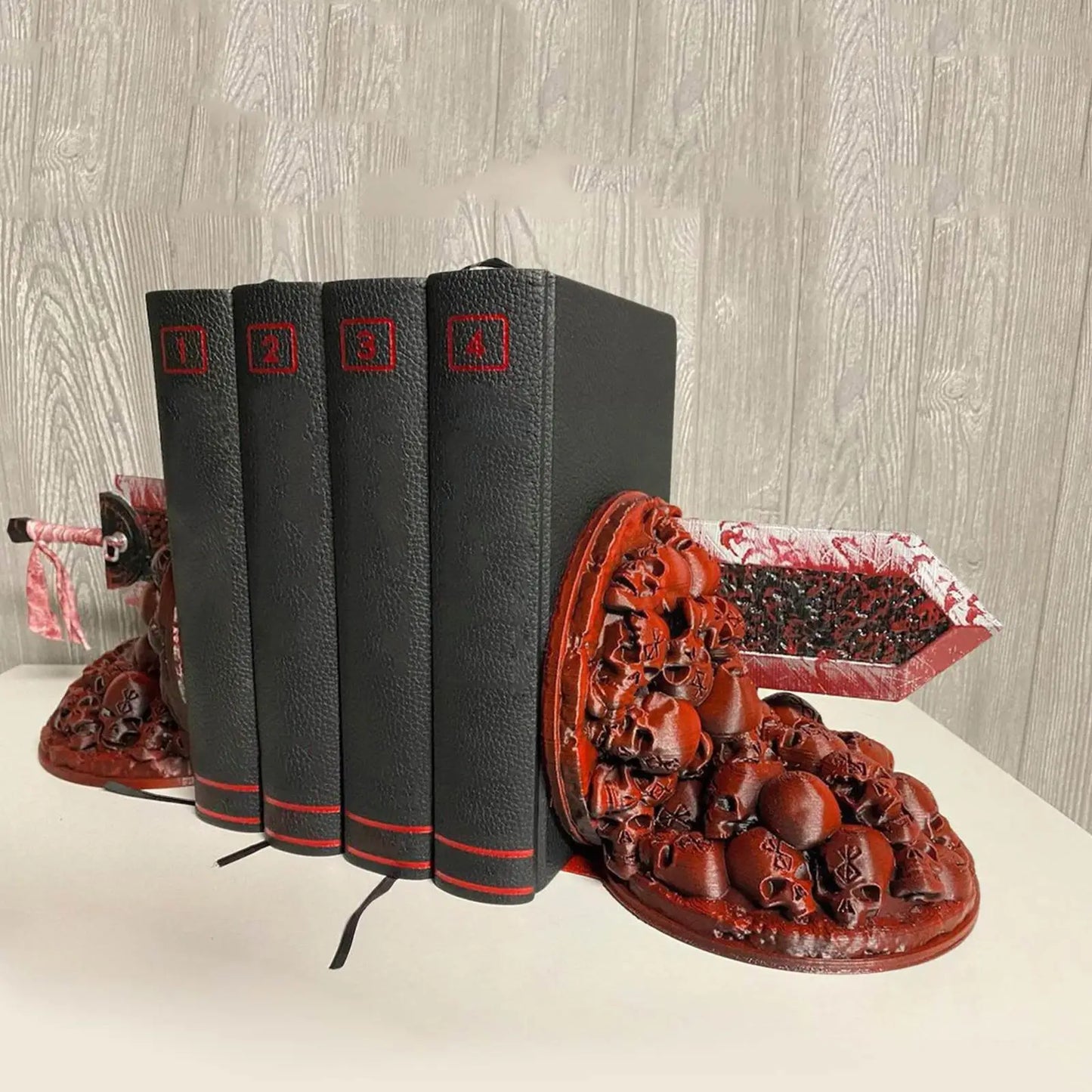 Dragon Hunter Resin Bookends - Contemporary Decorative Book Holders