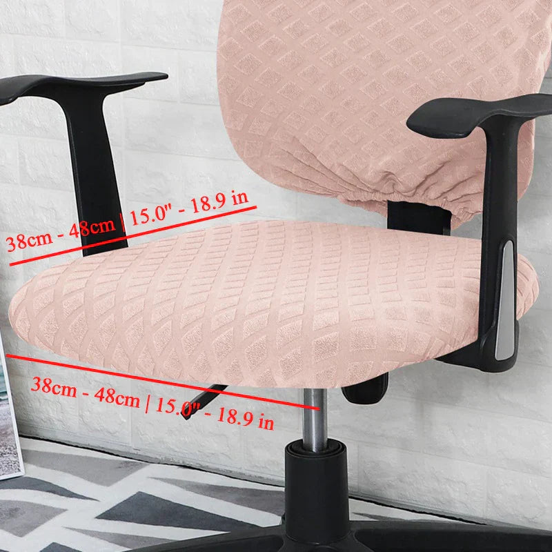 Spandex Elastic Office Chair Cover - Jacquard Pineapple Mesh Protector
