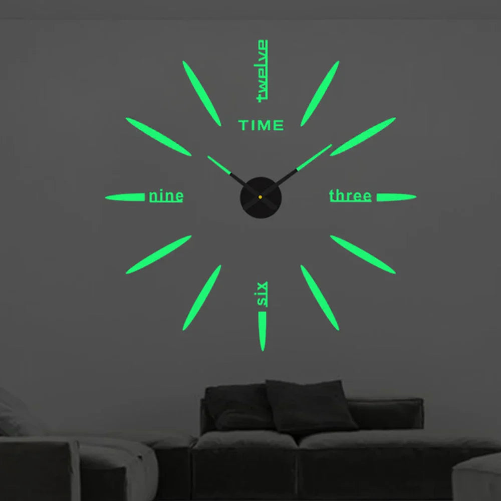 Large Modern Acrylic Mirror Wall Clock