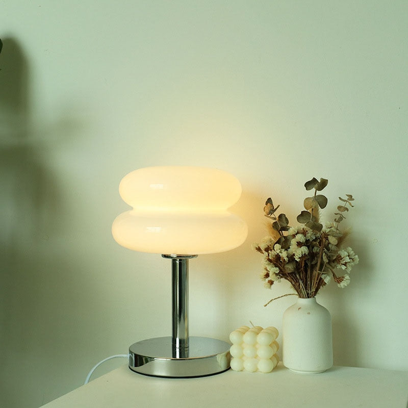 Macaron Glass Dimming Table Lamp with LED Lights
