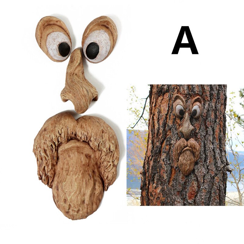Tree Face Bird Feeder Station for Garden Decor