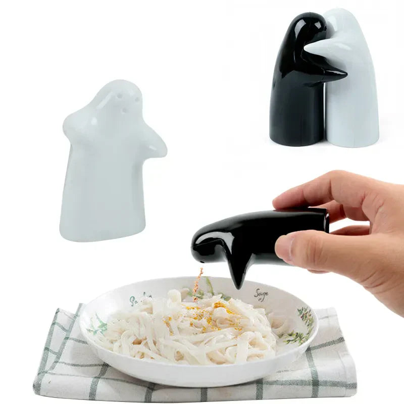 Ceramic Ghost Salt and Pepper Shakers