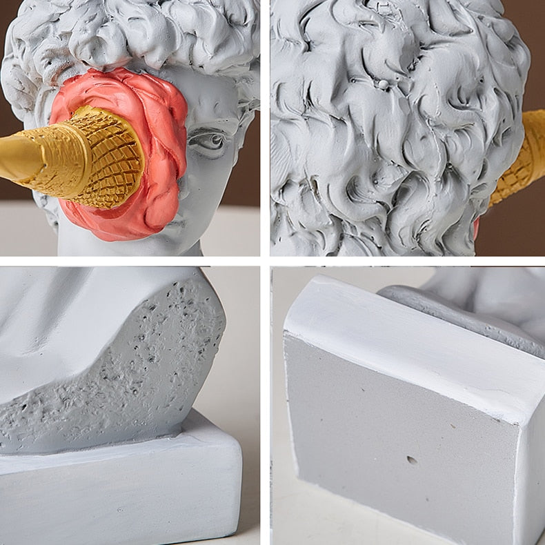 Ice Cream Figurine Sculpture for Playful Home Decor