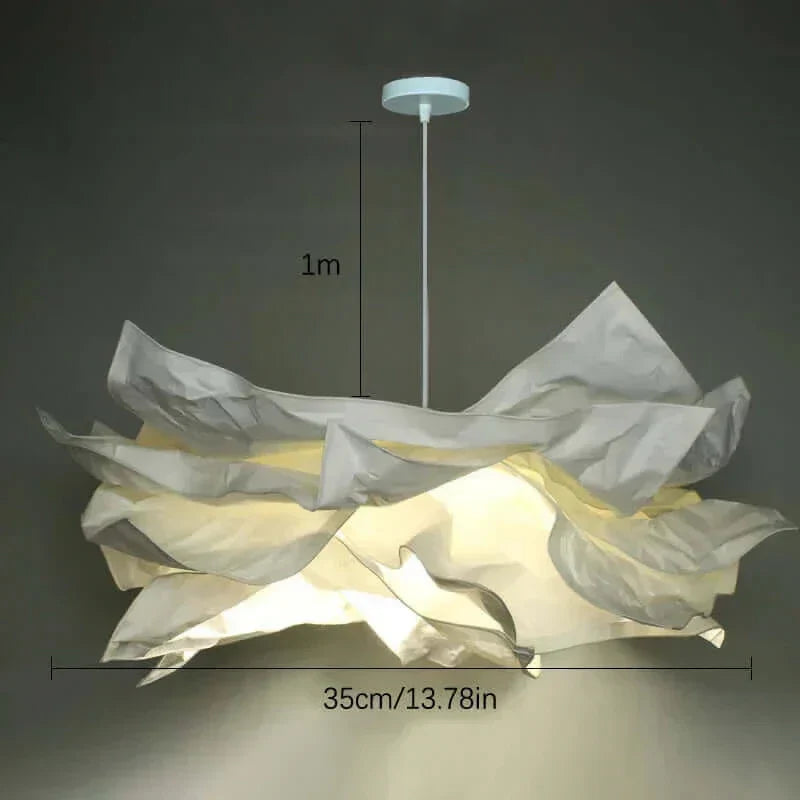 Adjustable Cloud Paper Lampshade - Eco-Friendly DIY Design