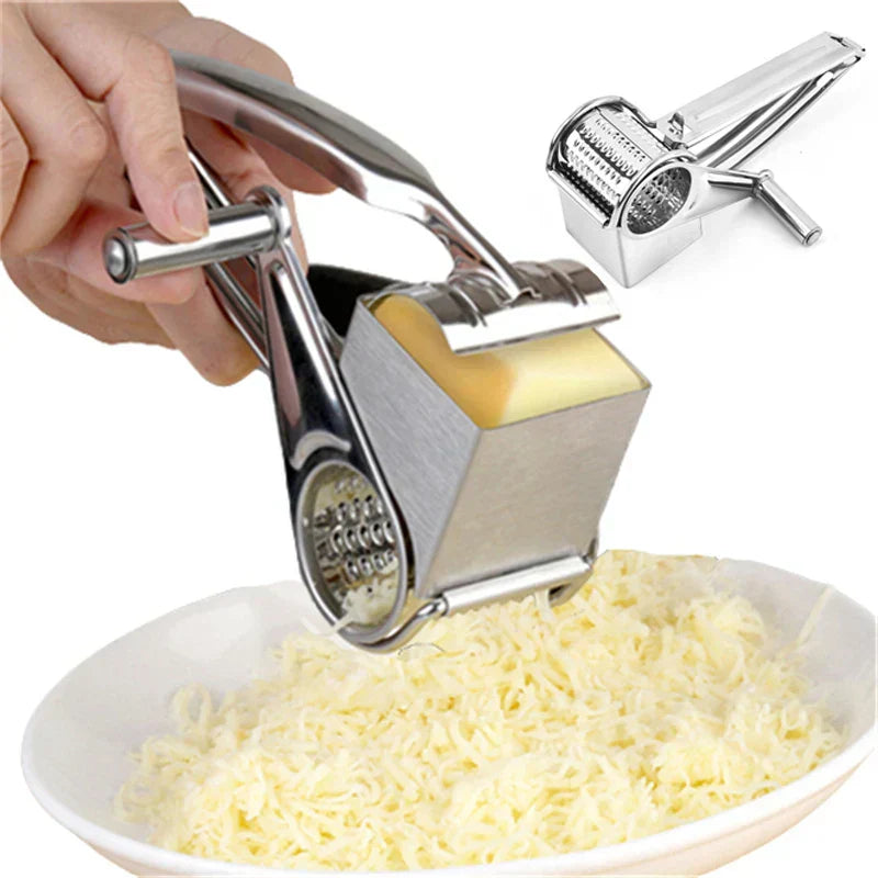 Stainless Steel Hand Grater with Rotating Mechanism