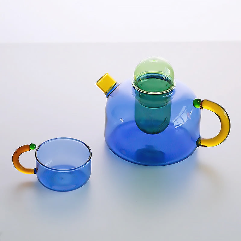 Colorful Borosilicate Glass Tea Set