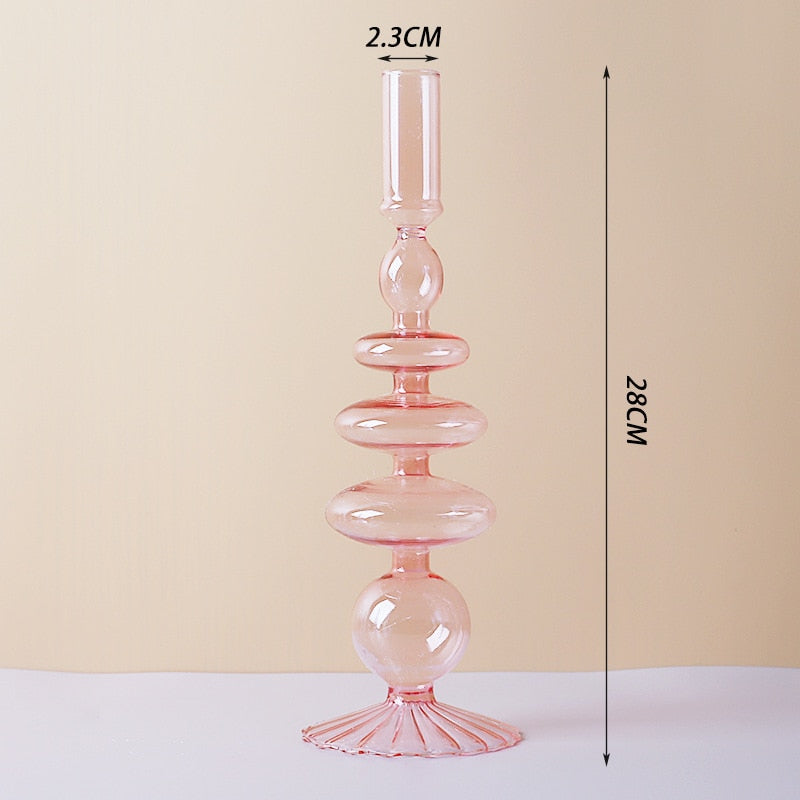 Lilac Borosilicate Glass Candle Holder