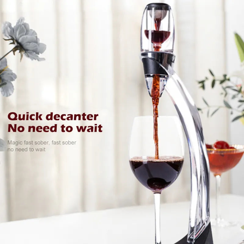 Wine Aerator and Decanter Set with Filters and Air Purifier