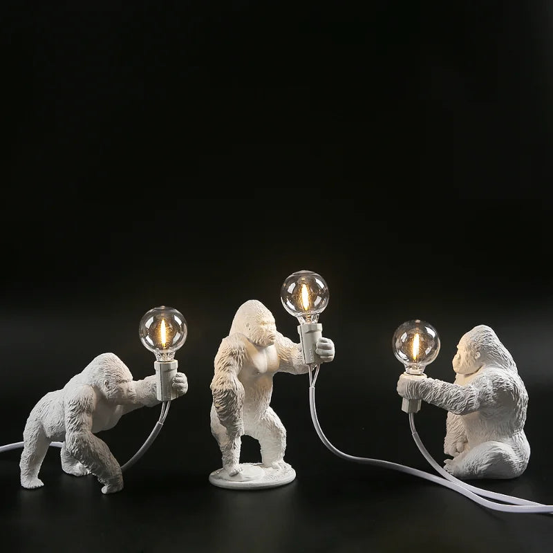 Angry Gorilla Night Lamp Sculpture