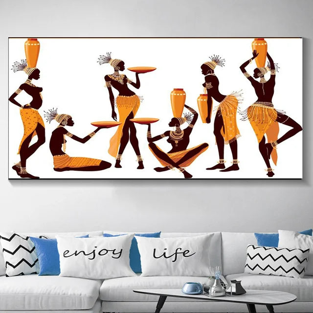 Abstract African Woman Canvas Art Print