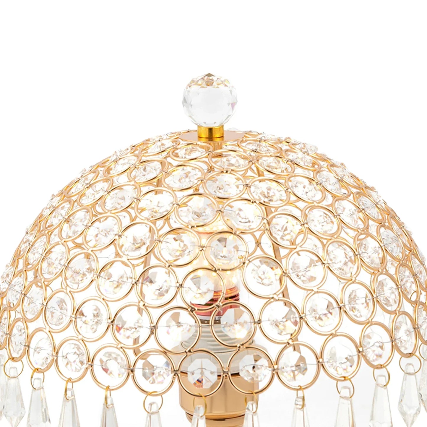 Gold Crystal Modern Table Lamp with LED Light