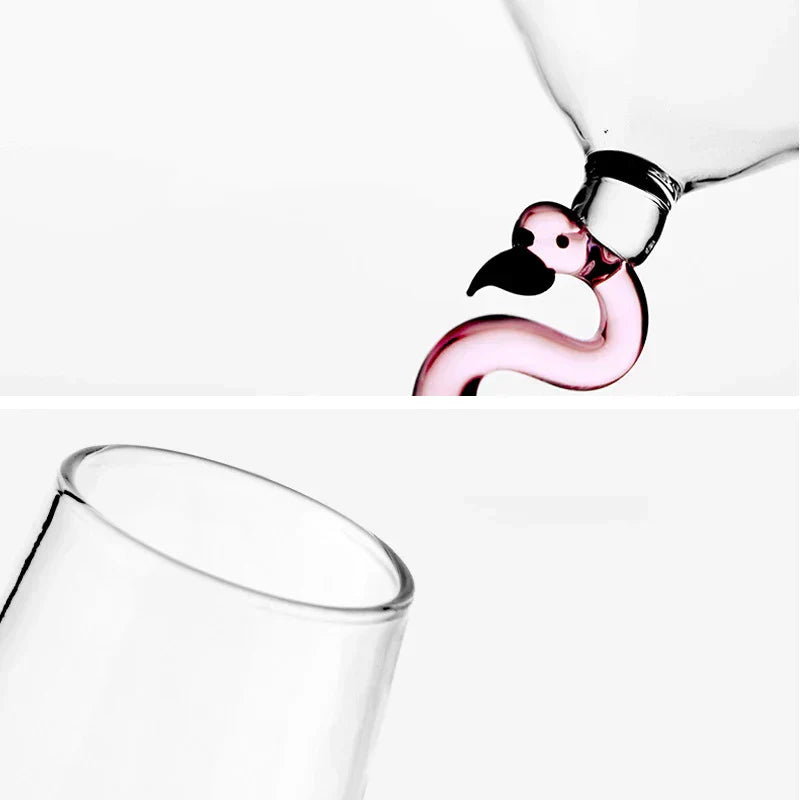 Flamingo Handle Glassware Set for Cocktails and Wine