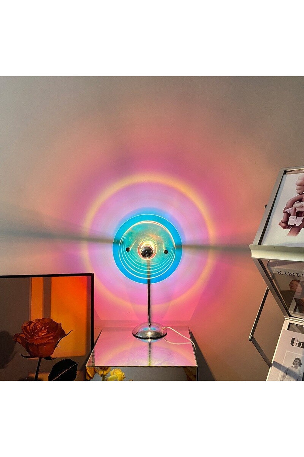Rainbow Projector Night Light - Steel Design
