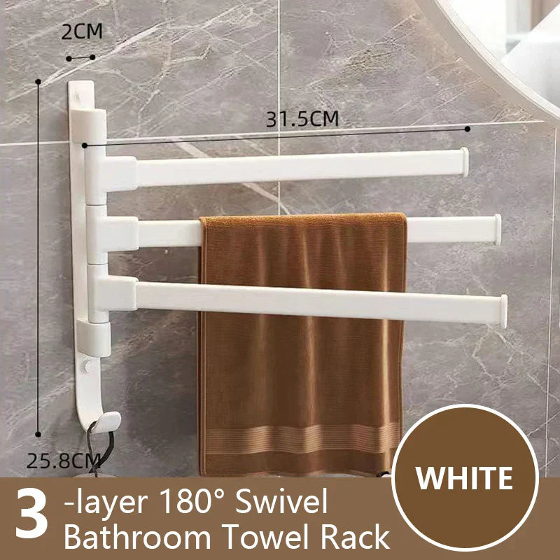 Rotatable Aluminum Towel Holder with Adjustable Bars