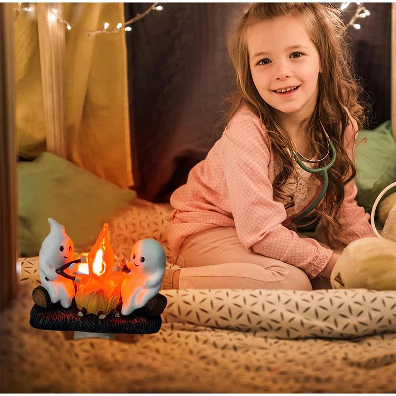 Cute Ghost Campfire Night Light with Energy-Efficient LED