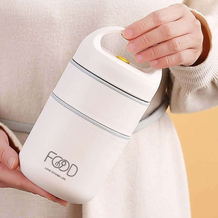 Leak-Resistant Stainless Steel Thermal Lunch Box 680ml