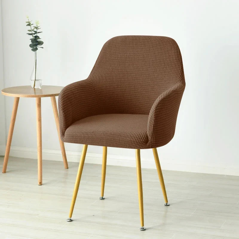 Highback Chair Cover in European Style Cotton Blend