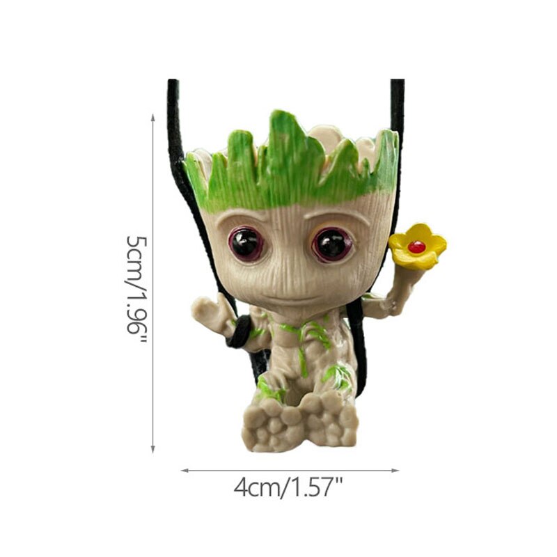 Miniature Groot Figure - Playful Resin Office Decor