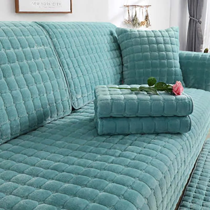 Thick Plush Non-Slip Sofa Cover