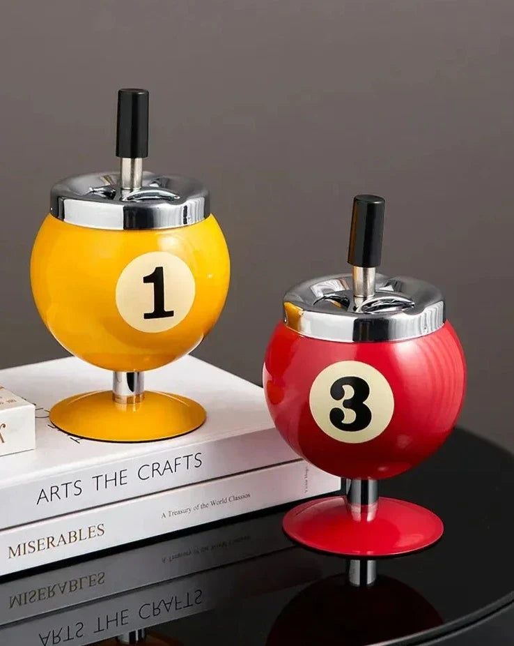 Metal Billiard Ashtray for Gaming Area