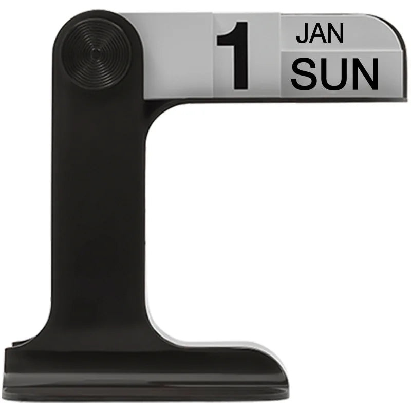 Modern Geometric Perpetual Calendar with Easy Date Adjustment