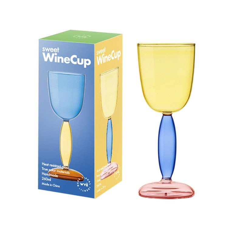 Borosilicate Glass Wine Glass - 3 Colors