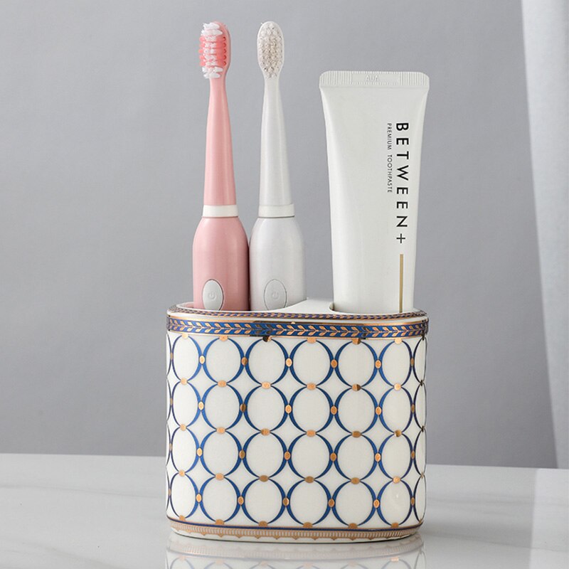Luxury Art Deco Ceramic Bathroom Accessory Holder