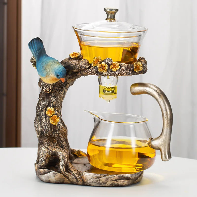 Semi-Automatic Magnetic Glass Tea Set for 6