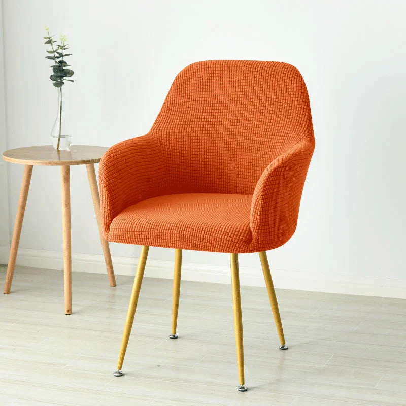 Highback Chair Cover in European Style Cotton Blend