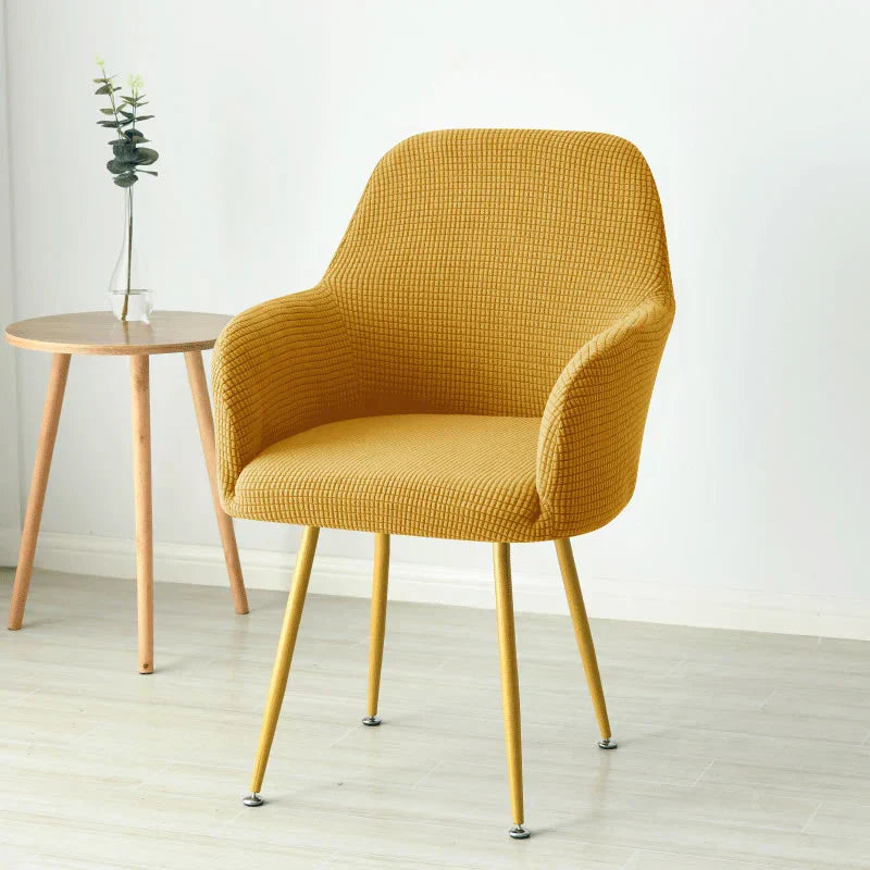 Highback Chair Cover in European Style Cotton Blend