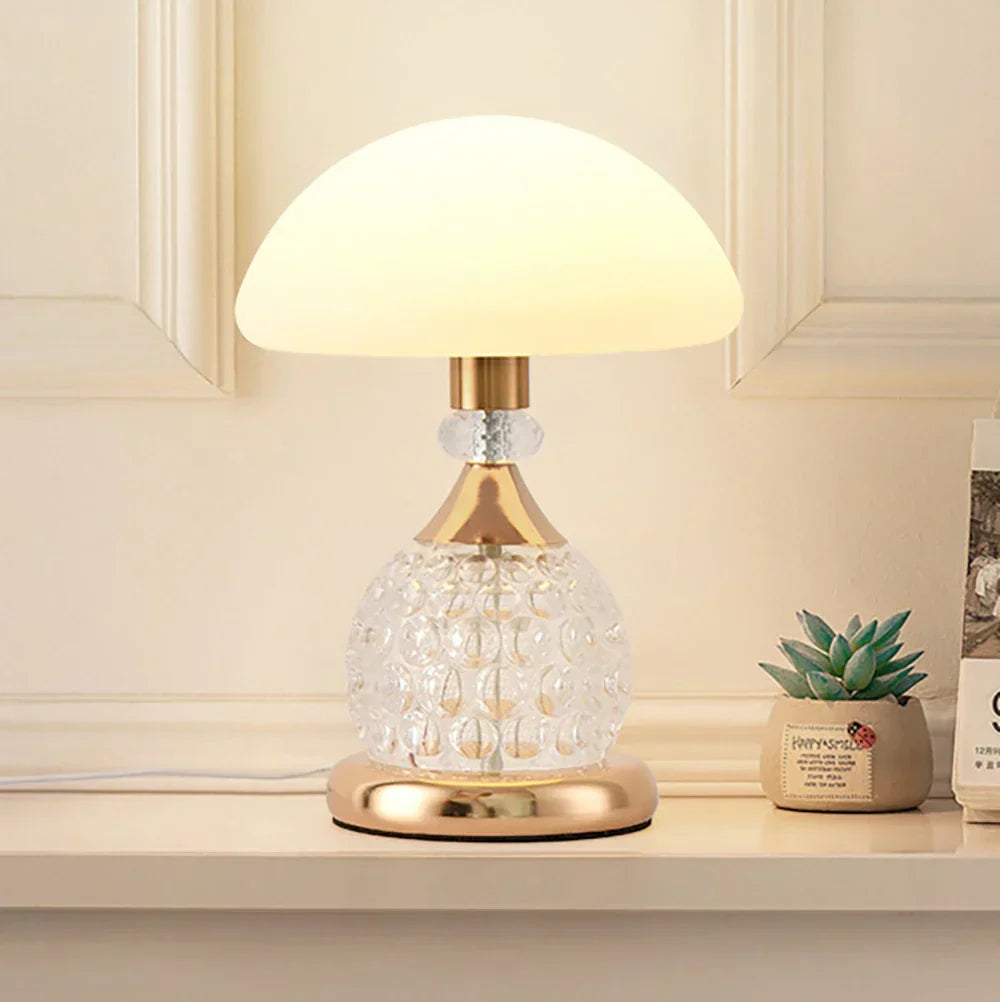 Mushroom Design Crystal LED Table Lamp