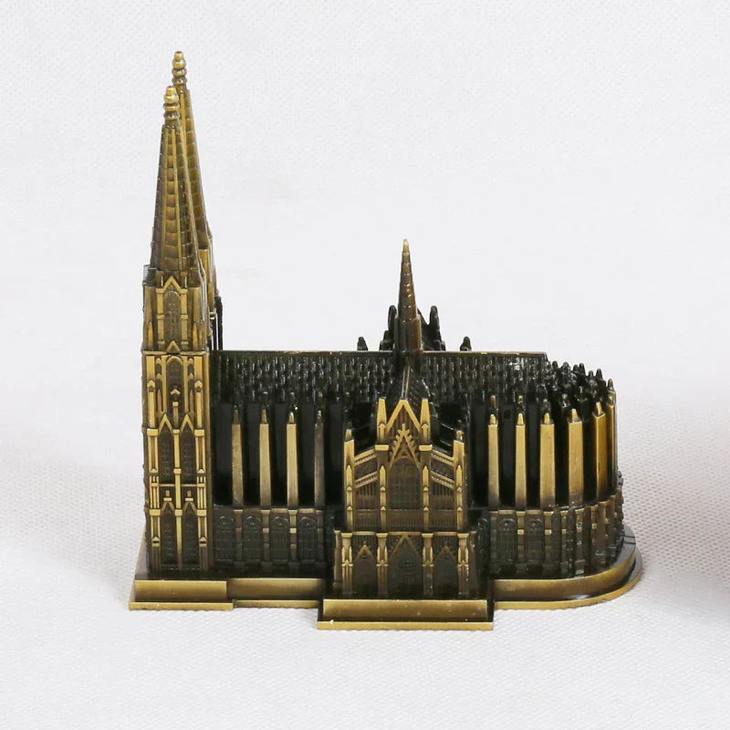Cologne Cathedral Antique Bronze Metal Model Figurine