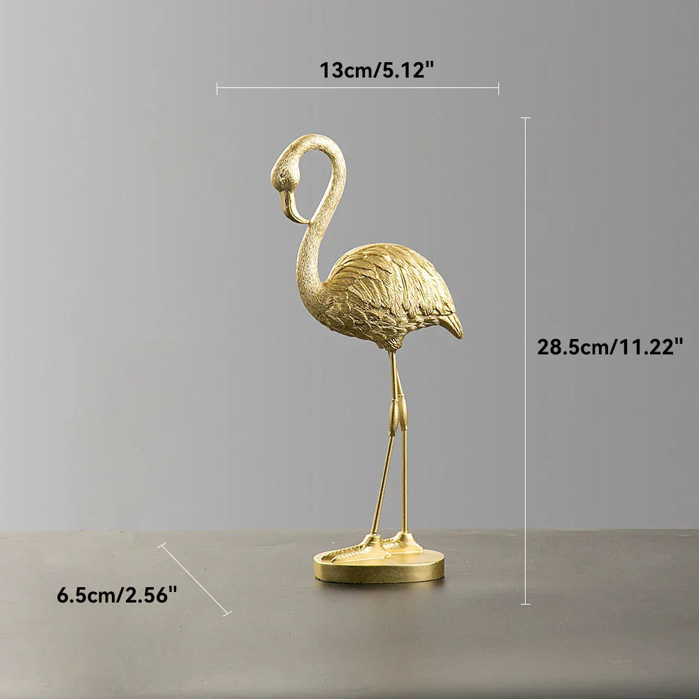 Modern Resin Flamingo Figurine Sculpture for Home and Office Decor