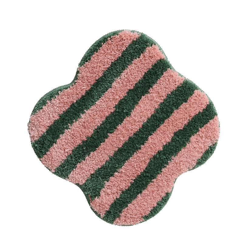 Quilted Striped Chair Cushion with Plush Padding