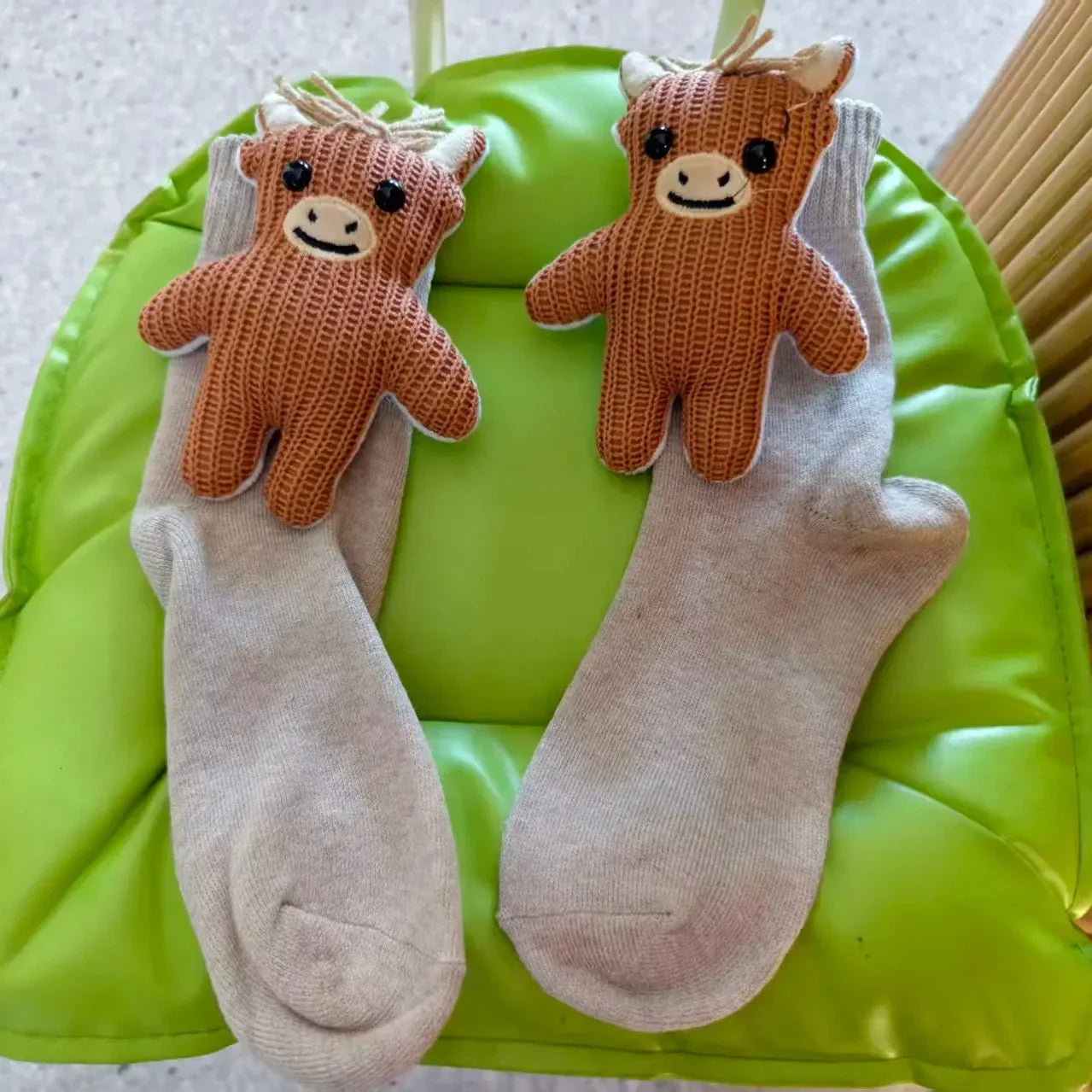 Cozy 3D Animal House Socks with Non-Slip Sole