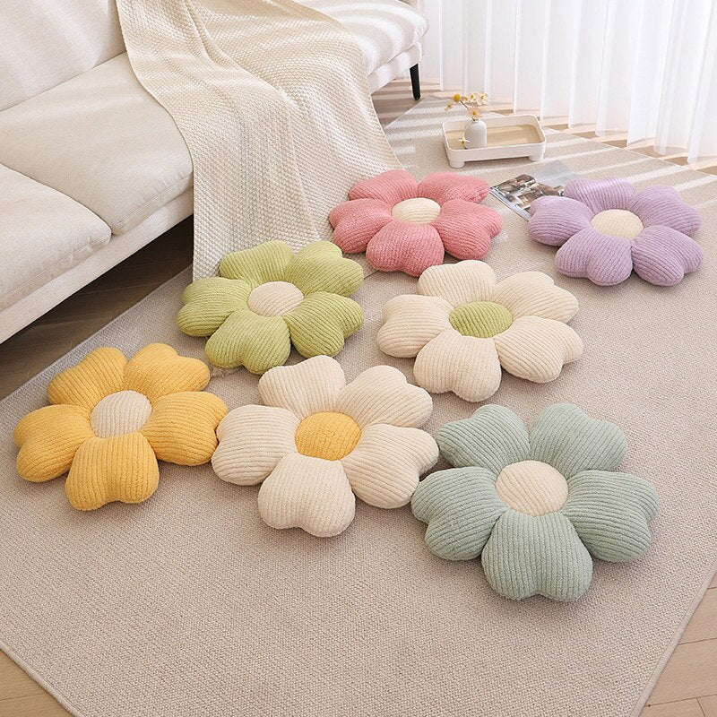 Fluffy Clover Flower Decorative Pillow