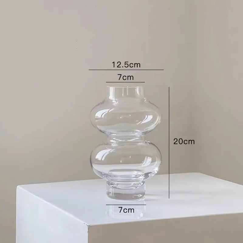 Chubby Two-Stage Yellow Glass Vase