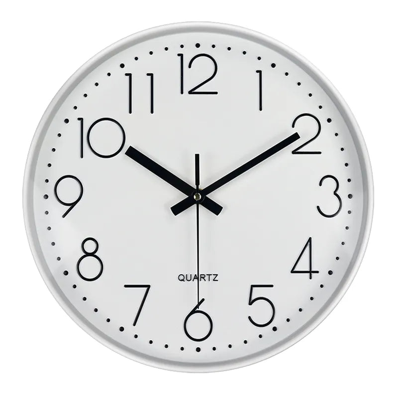 Minimalist 20 cm Nordic Wall Clock in Plastic and Glass