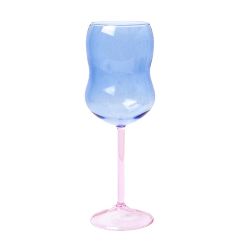 Two-Tone Chubby Wine Glass in Borosilicate Glass
