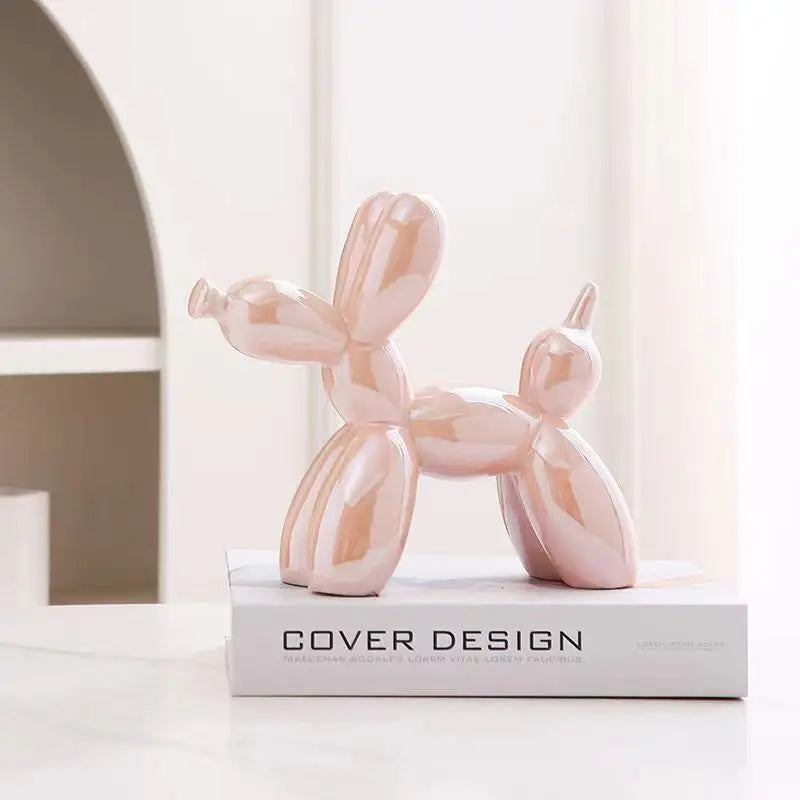 Mini Ceramic Balloon Dog Sculpture in Vibrant Colors