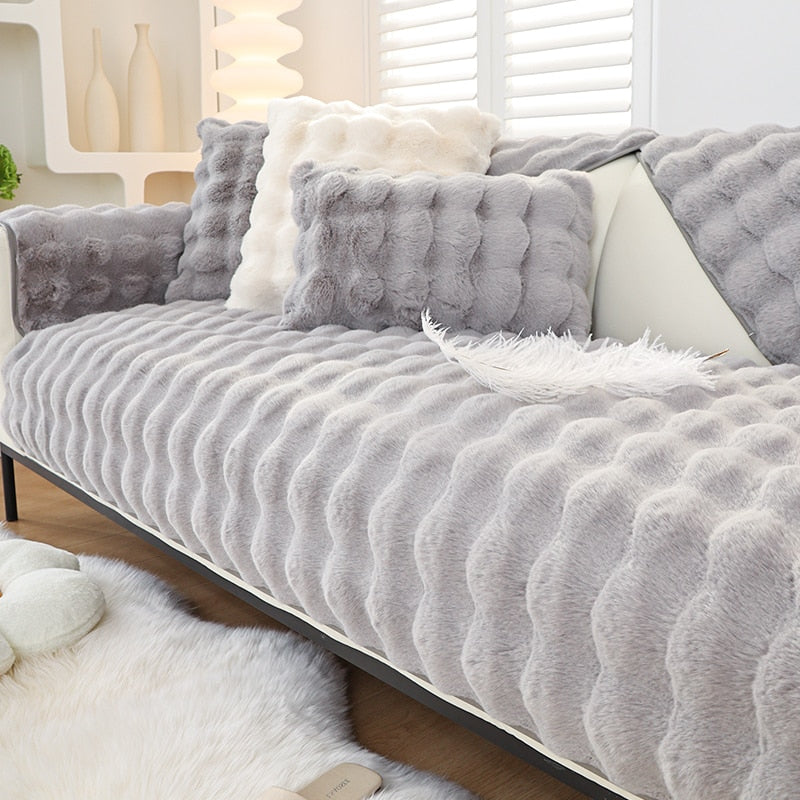 All Season Comfy Plush Sofa Cover