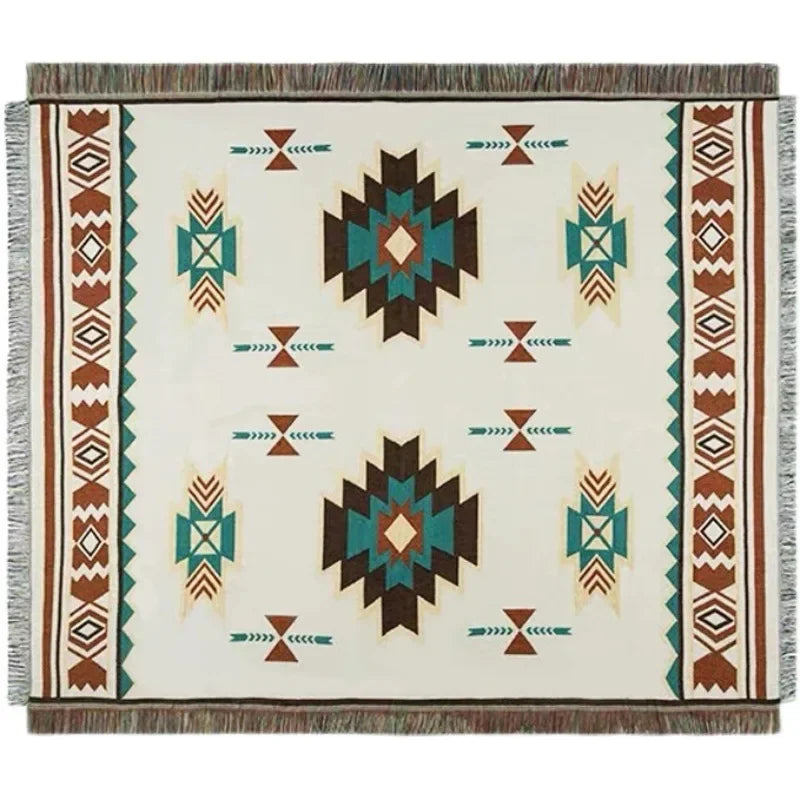 Waterproof Ethnic Style Picnic Blanket - Lightweight Bohemian Camping Blanket
