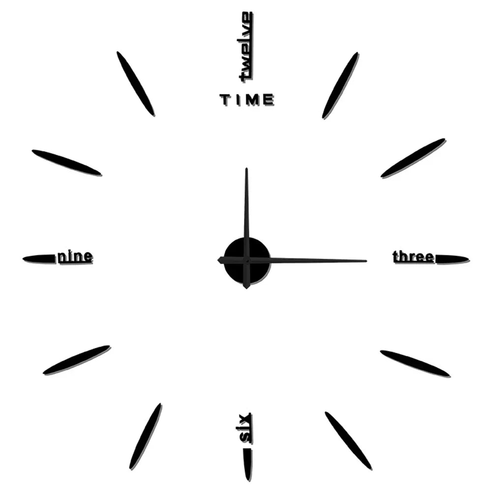 Large Modern Acrylic Mirror Wall Clock
