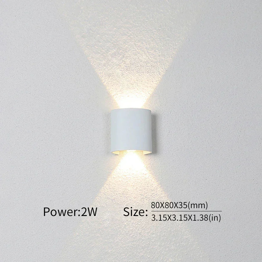 Modern LED Wall Lamp for Indoor and Outdoor Use, Weatherproof Aluminum Design