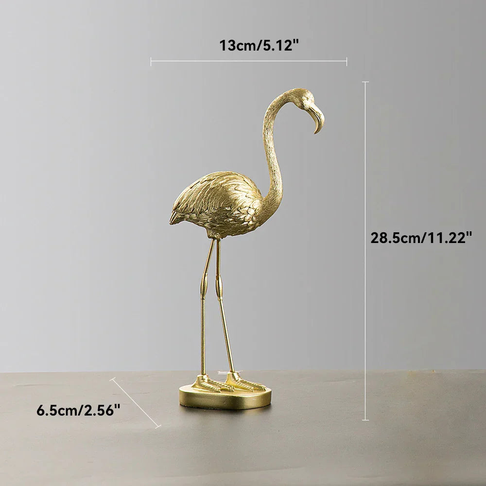 Modern Resin Flamingo Figurine Sculpture for Home and Office Decor